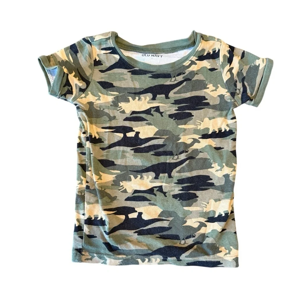 Old Navy Green Camo Kids Pajama Set